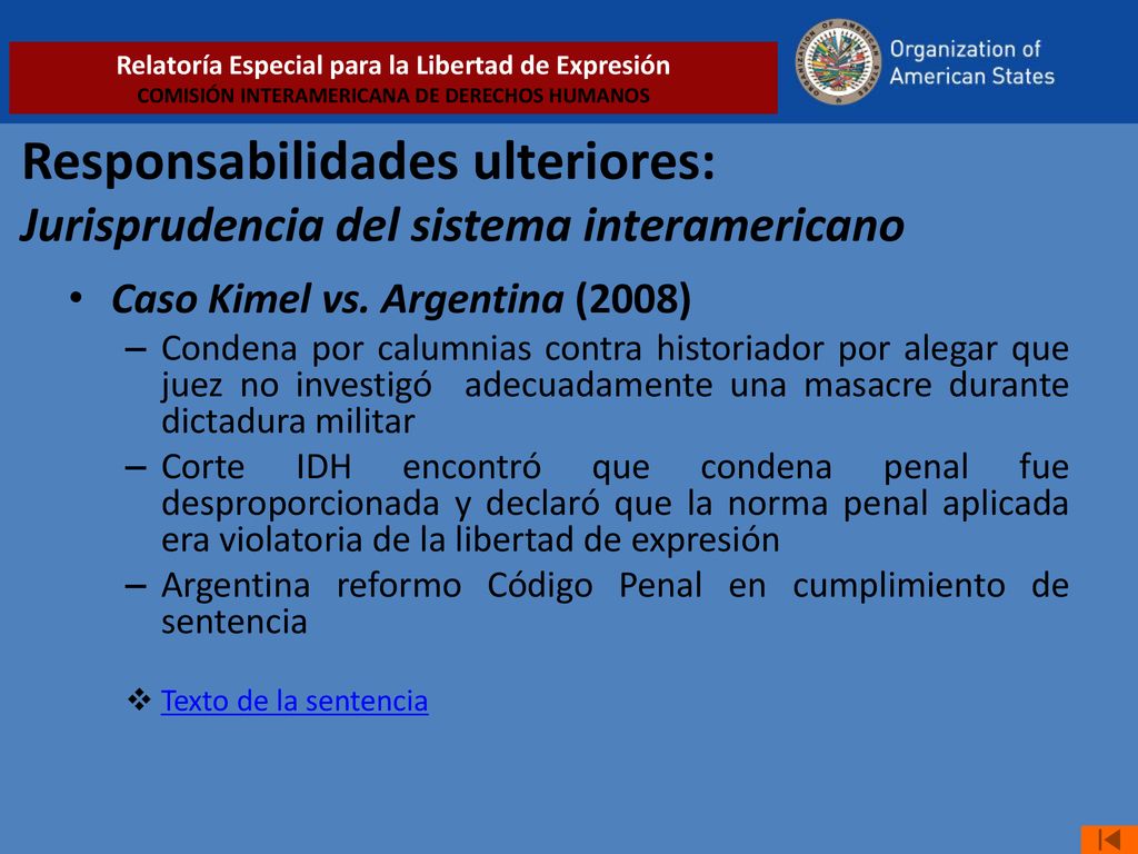 Relatoría Especial para la Libertad de Expresión COMISIÓN INTERAMERICANA DE DERECHOS HUMANOS