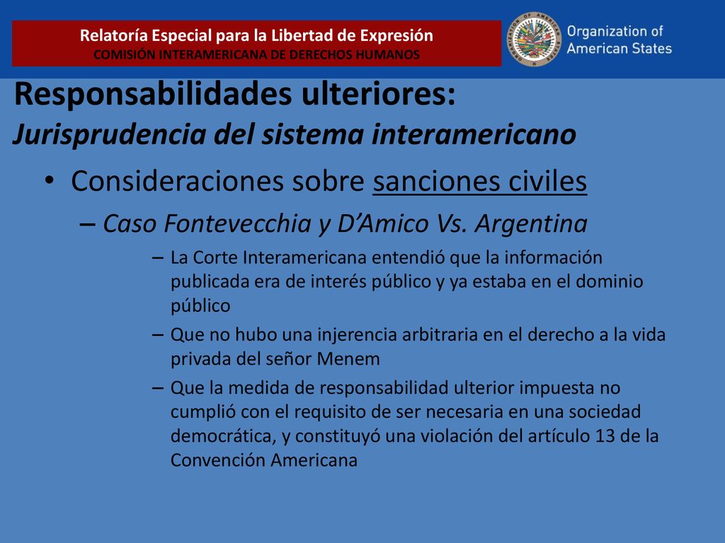 Relatoría Especial para la Libertad de Expresión COMISIÓN INTERAMERICANA DE DERECHOS HUMANOS