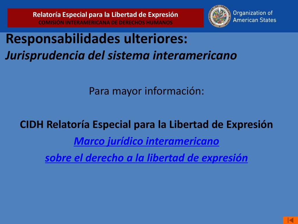 Relatoría Especial para la Libertad de Expresión COMISIÓN INTERAMERICANA DE DERECHOS HUMANOS