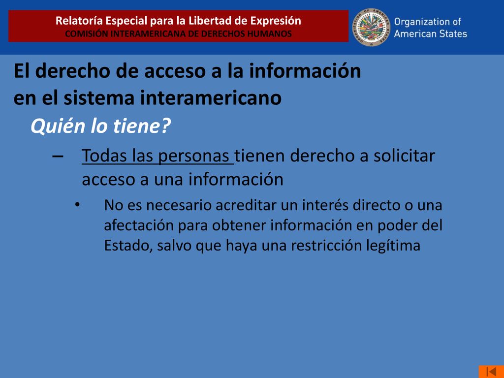 El derecho de acceso a la información en el sistema interamericano