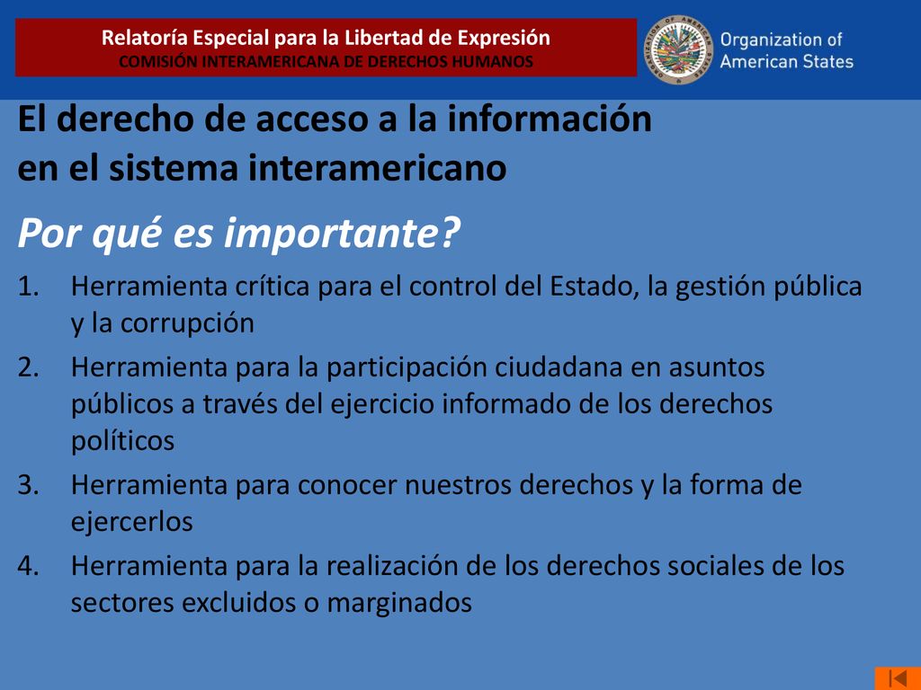 El derecho de acceso a la información en el sistema interamericano