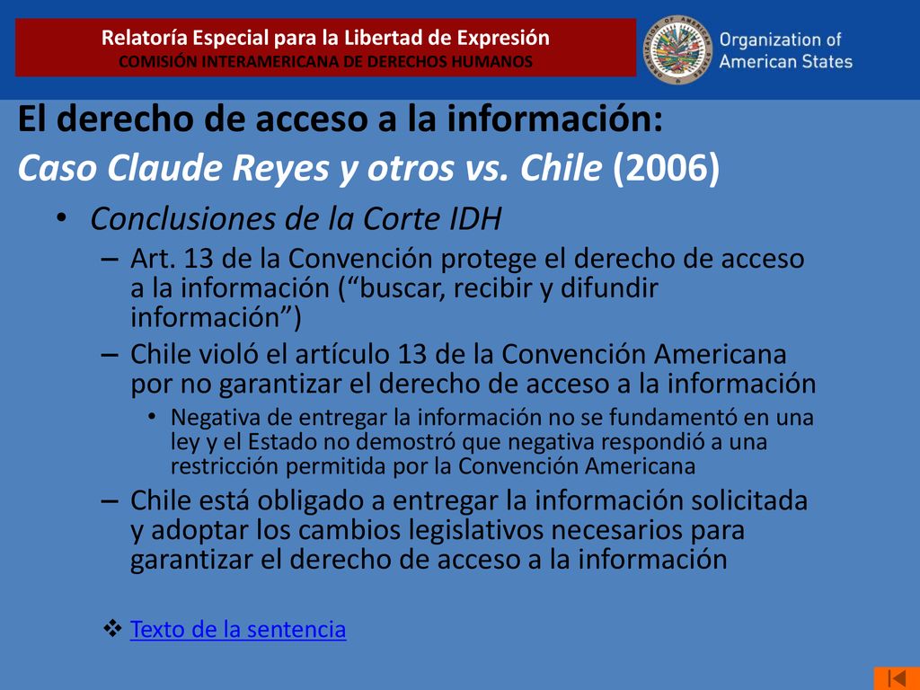 Relatoría Especial para la Libertad de Expresión COMISIÓN INTERAMERICANA DE DERECHOS HUMANOS