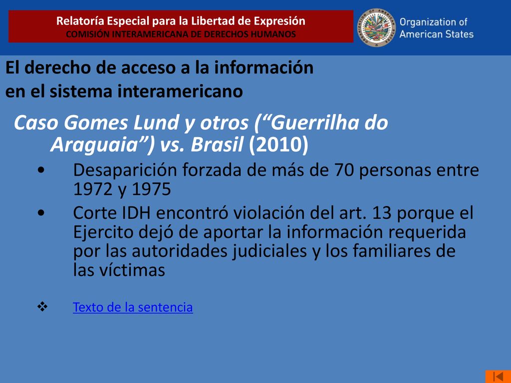 El derecho de acceso a la información en el sistema interamericano