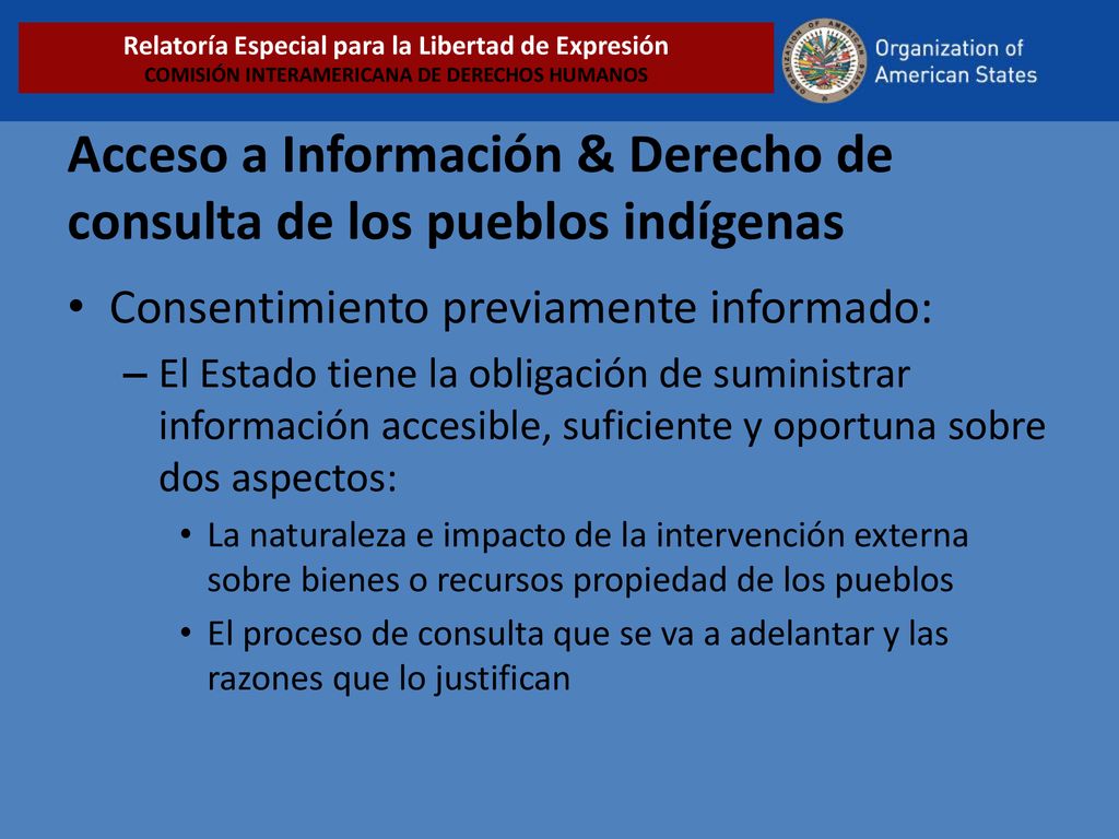 Acceso a Información & Derecho de consulta de los pueblos indígenas