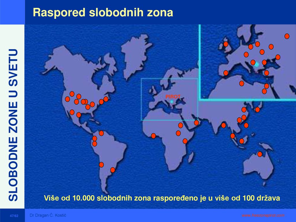 Više od slobodnih zona raspoređeno je u više od 100 država