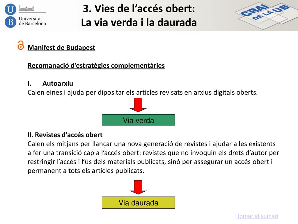 3. Vies de l’accés obert: La via verda i la daurada