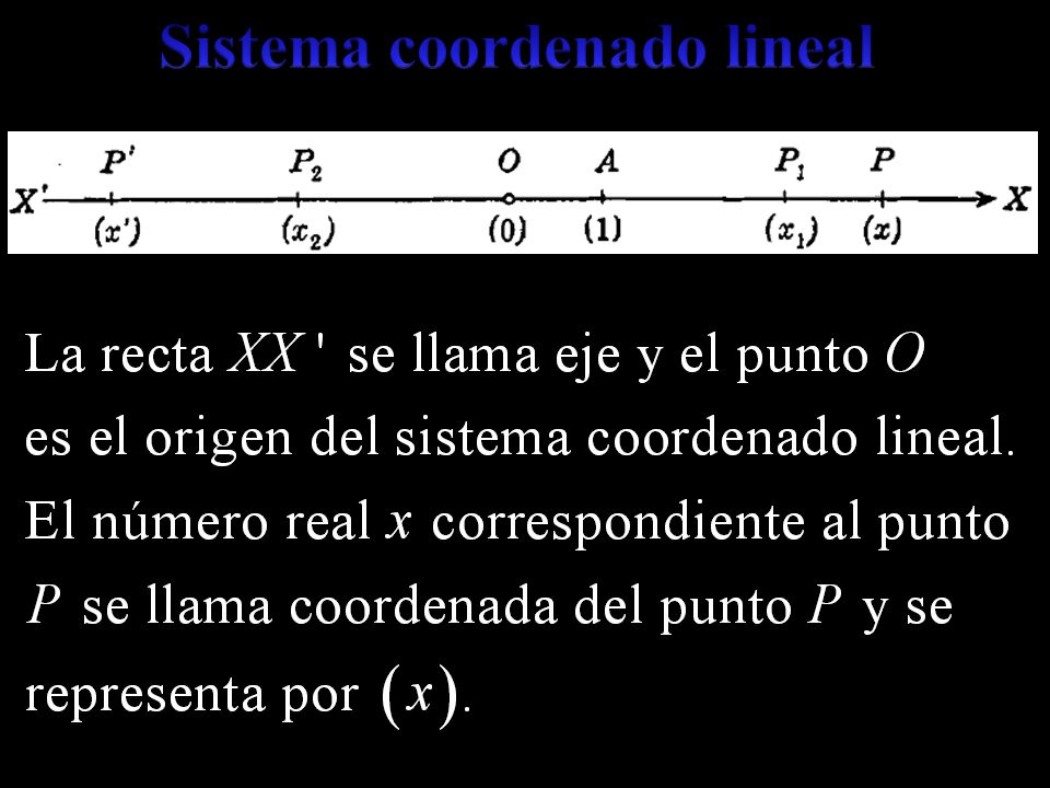 Sistema coordenado lineal