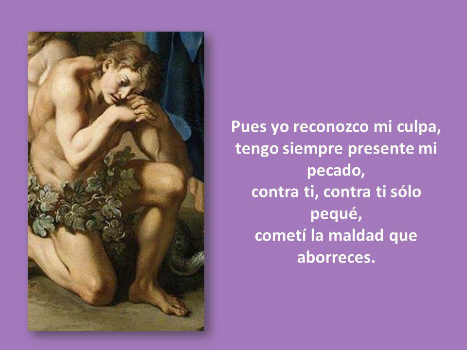 Pues yo reconozco mi culpa, tengo siempre presente mi pecado,