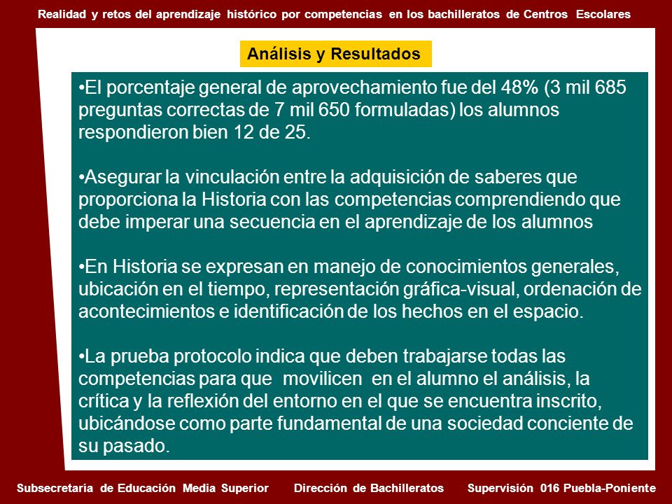 Realidad y retos del aprendizaje histórico por competencias en los bachilleratos de Centros Escolares