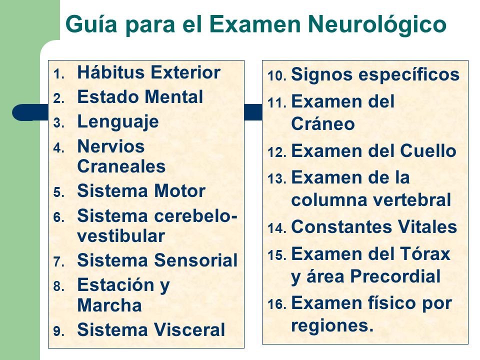 Guía para el Examen Neurológico