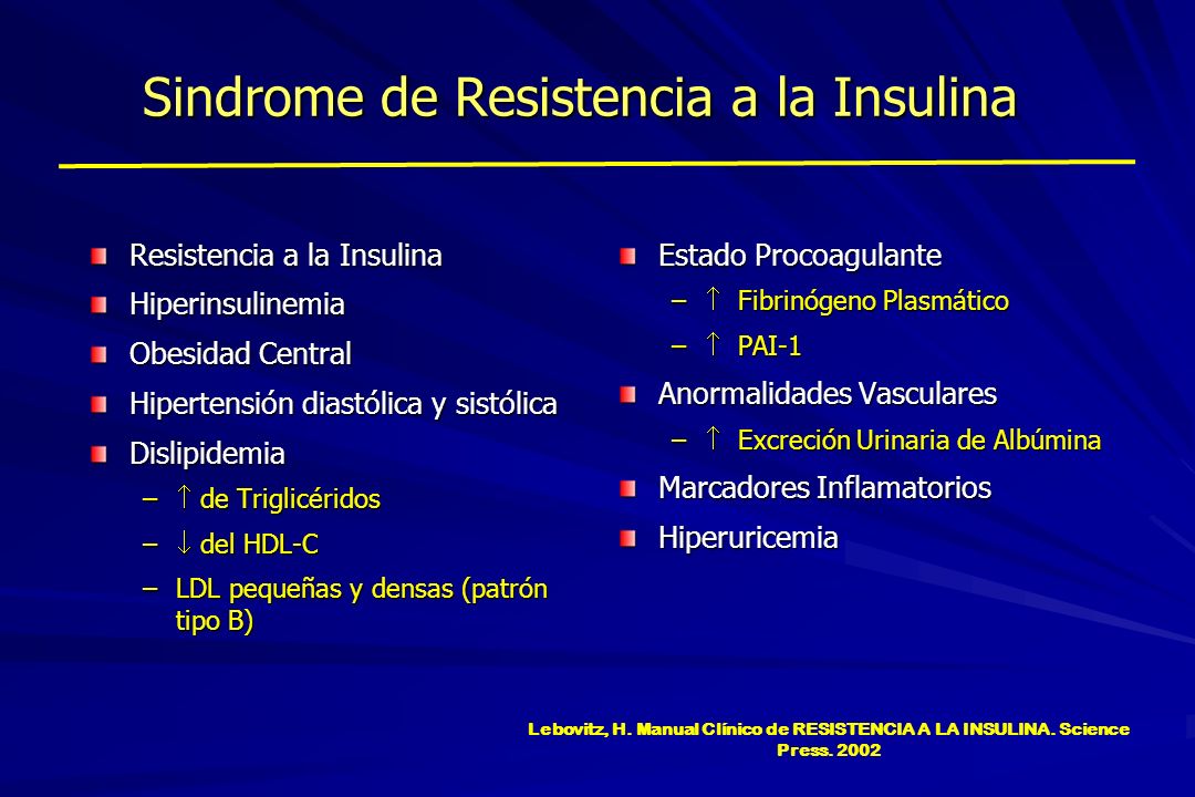 Sindrome de Resistencia a la Insulina