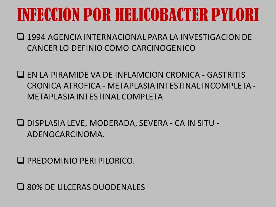 INFECCION POR HELICOBACTER PYLORI