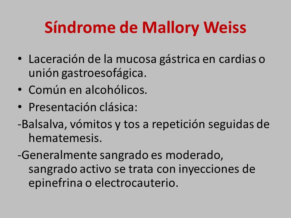 Síndrome de Mallory Weiss