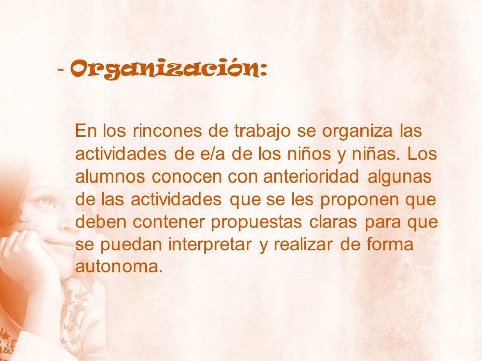- Organización:
