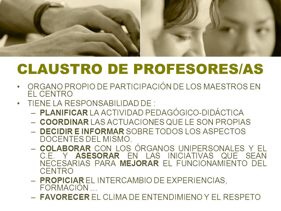 CLAUSTRO DE PROFESORES/AS