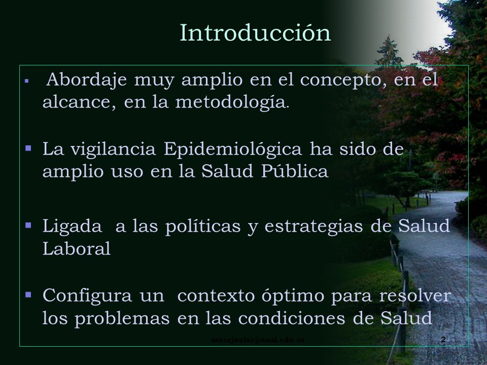 Introducción Abordaje muy amplio en el concepto, en el alcance, en la metodología.