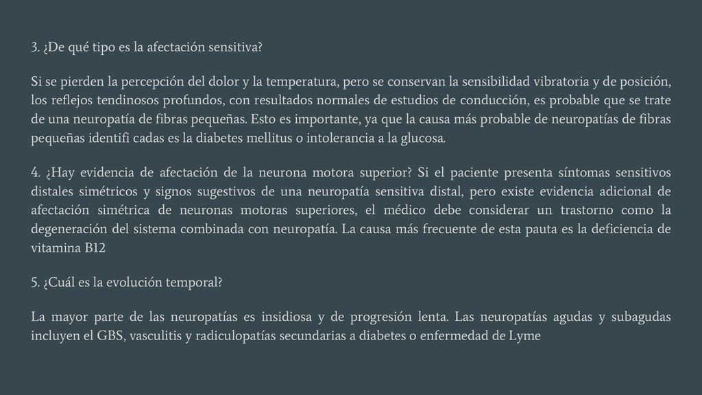 3. ¿De qué tipo es la afectación sensitiva
