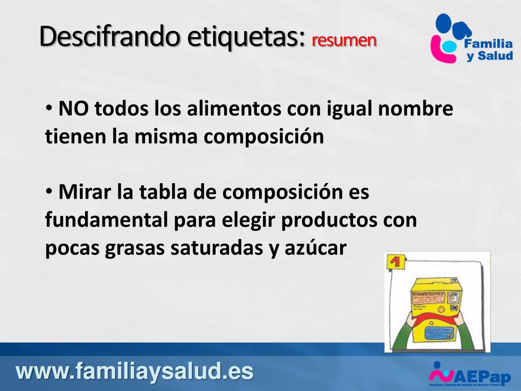 Descifrando etiquetas: resumen