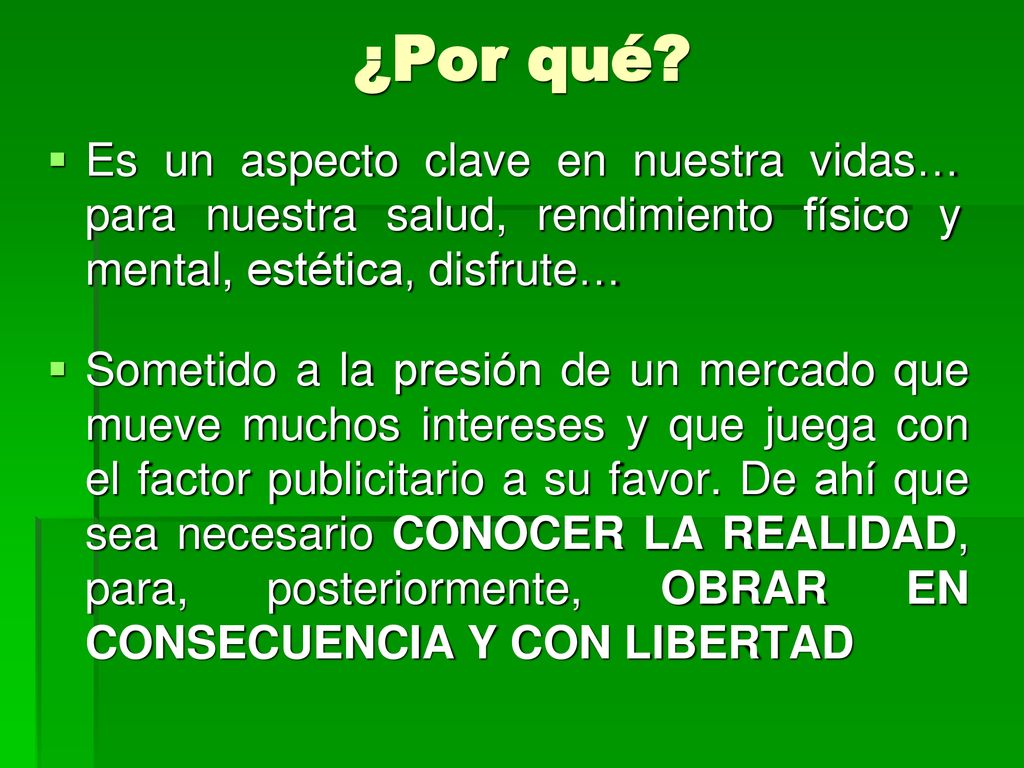 ¿Por qué Es un aspecto clave en nuestra vidas… para nuestra salud, rendimiento físico y mental, estética, disfrute…