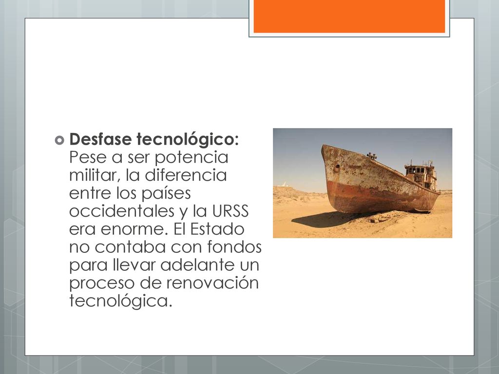 Desfase tecnológico: Pese a ser potencia militar, la diferencia entre los países occidentales y la URSS era enorme.