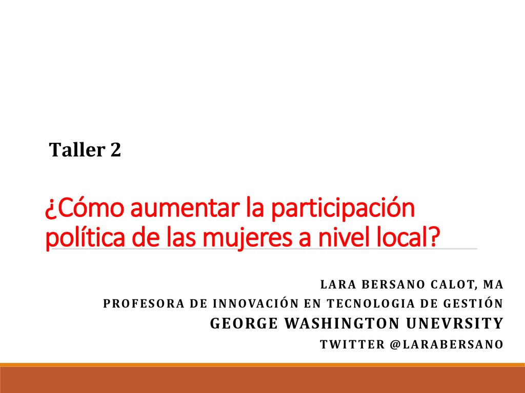 ¿Cómo aumentar la participación política de las mujeres a nivel local