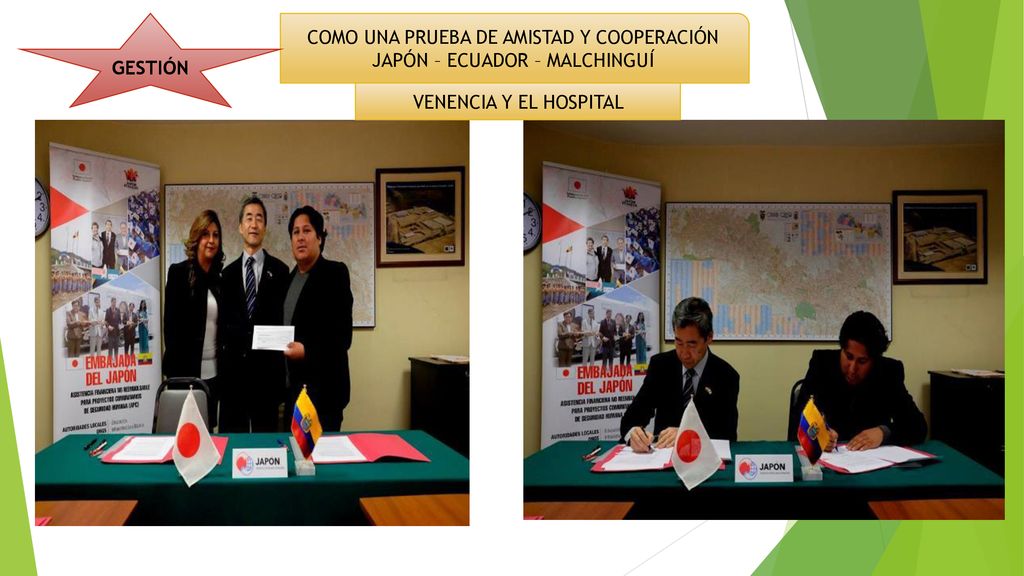 COMO UNA PRUEBA DE AMISTAD Y COOPERACIÓN JAPÓN – ECUADOR – MALCHINGUÍ