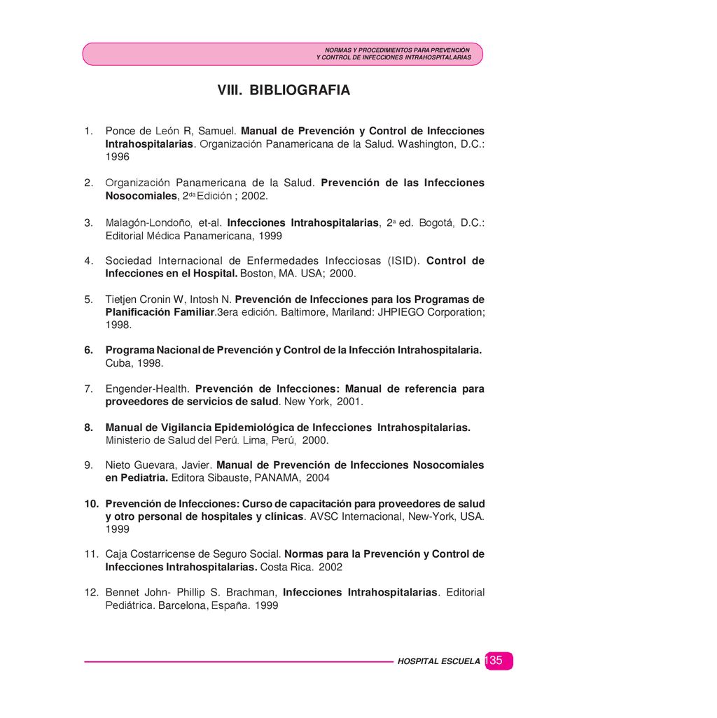 NORMAS Y PROCEDIMIENTOS PARA PREVENCIÓN Y CONTROL DE INFECCIONES INTRAHOSPITALARIAS
