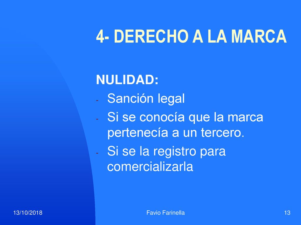 4- DERECHO A LA MARCA NULIDAD: Sanción legal