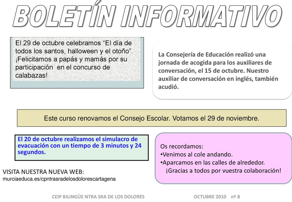 CEIP BILINGÜE NTRA SRA DE LOS DOLORES OCTUBRE 2010 nº 8