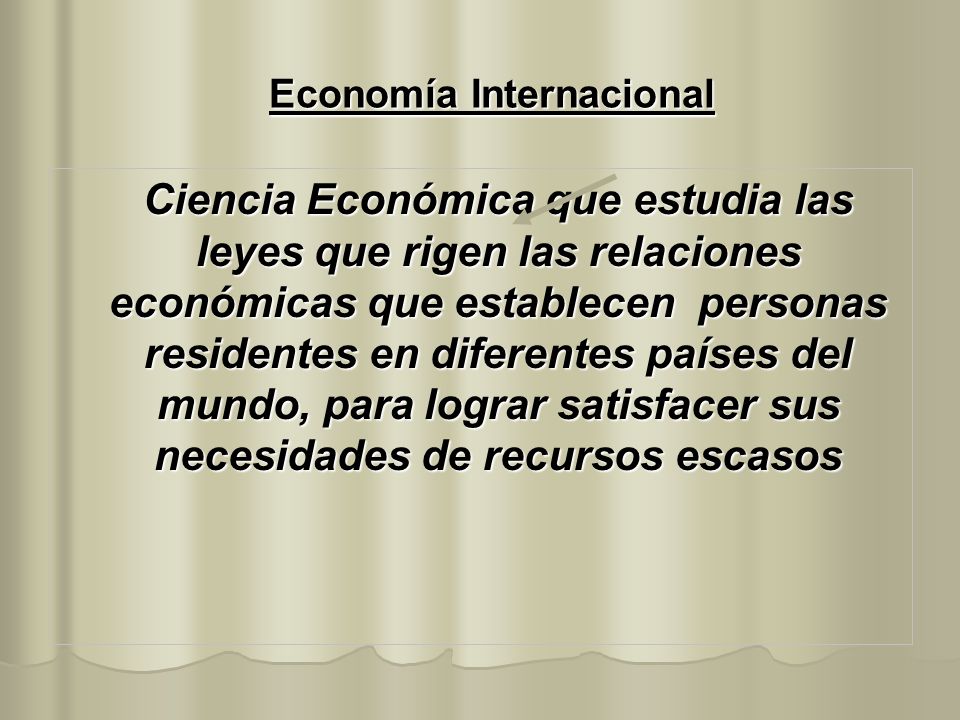 Economía Internacional