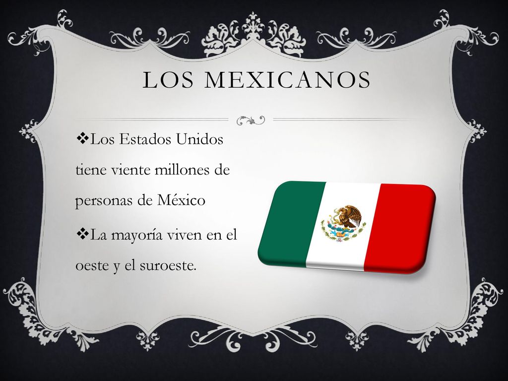 Los mexicanos Los Estados Unidos tiene viente millones de personas de México.