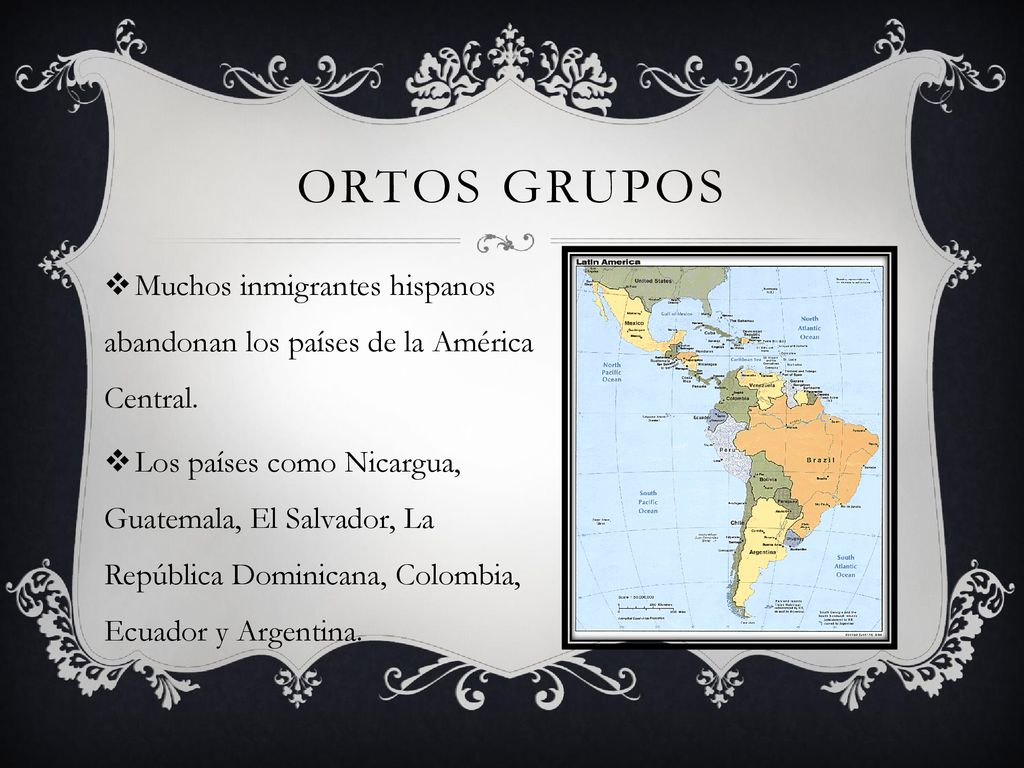 Ortos grupos Muchos inmigrantes hispanos abandonan los países de la América Central.