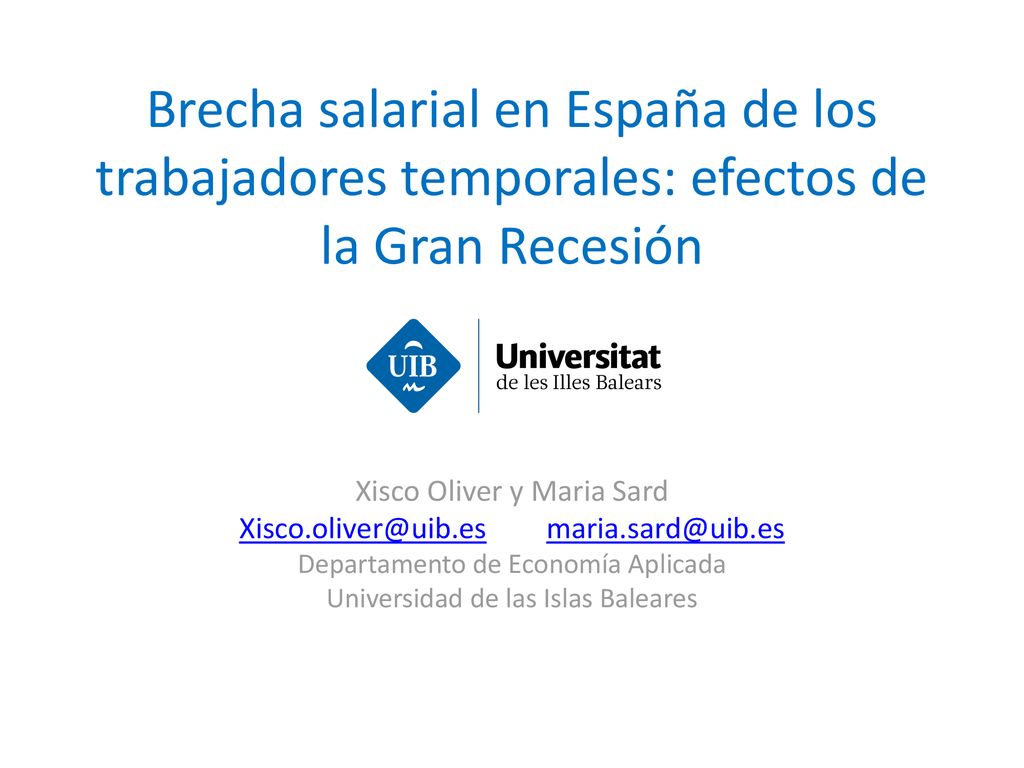 Brecha salarial en España de los trabajadores temporales: efectos de la Gran Recesión