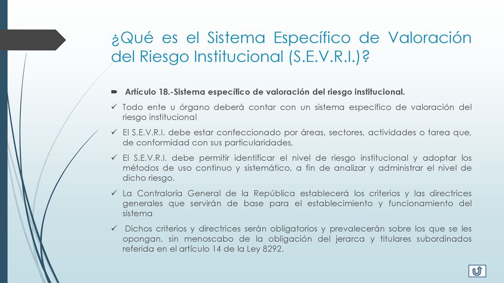 ¿Qué es el Sistema Específico de Valoración del Riesgo Institucional (S.E.V.R.I.)