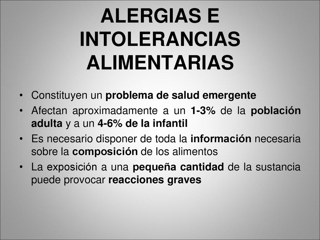 ALERGIAS E INTOLERANCIAS ALIMENTARIAS