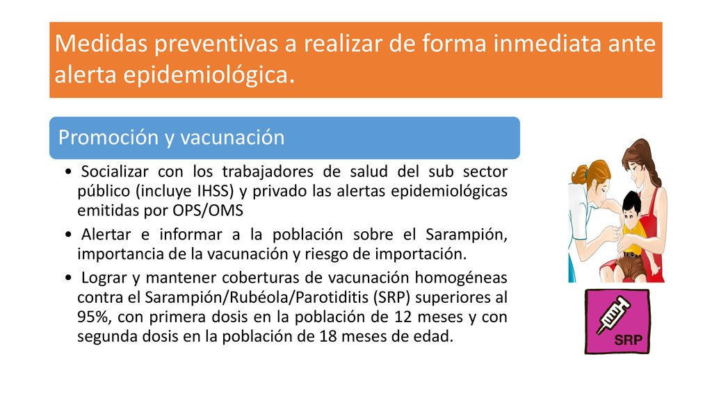 Medidas preventivas a realizar de forma inmediata ante alerta epidemiológica.