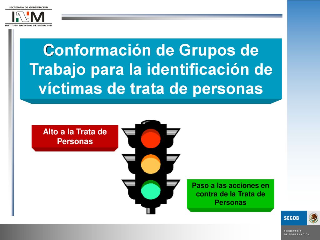 Conformación de Grupos de Trabajo para la identificación de víctimas de trata de personas