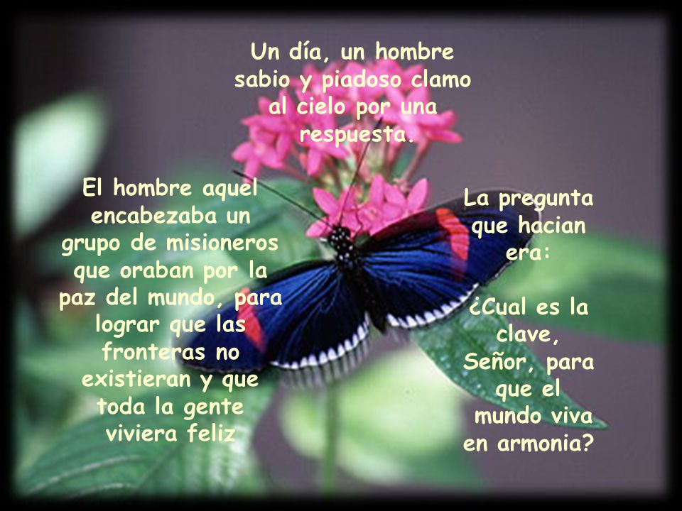 Un día, un hombre sabio y piadoso clamo al cielo por una