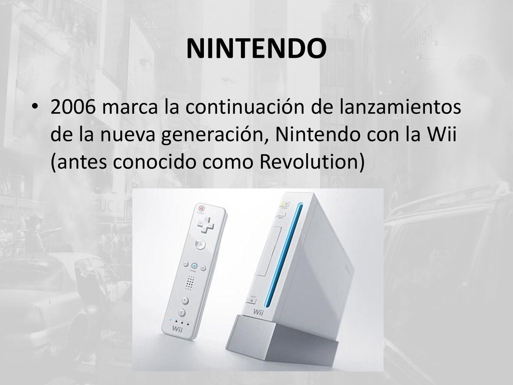 NINTENDO 2006 marca la continuación de lanzamientos de la nueva generación, Nintendo con la Wii (antes conocido como Revolution)