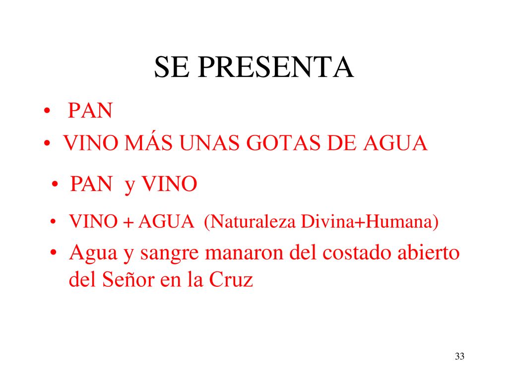 SE PRESENTA PAN VINO MÁS UNAS GOTAS DE AGUA PAN y VINO