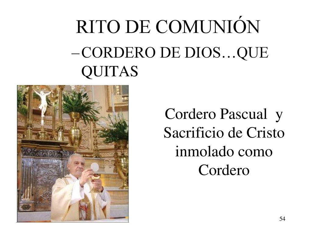 Cordero Pascual y Sacrificio de Cristo inmolado como Cordero