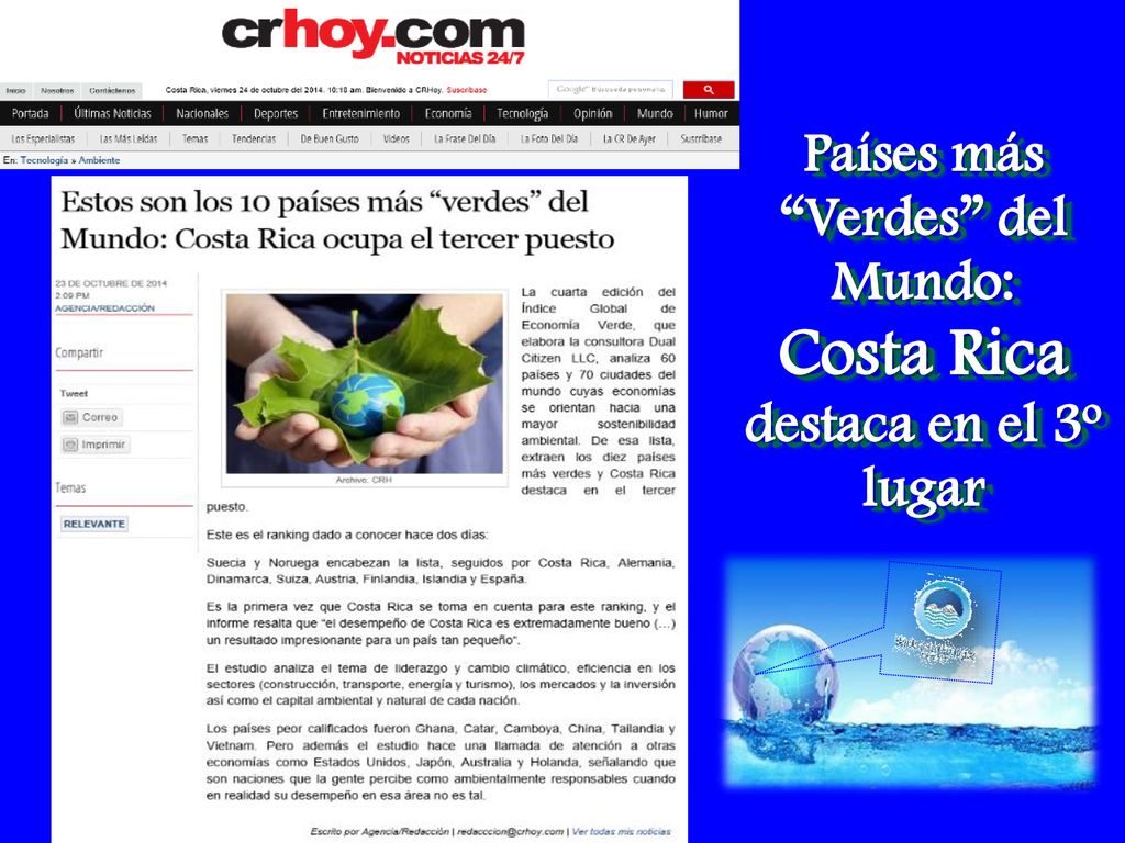 Países más Verdes del Mundo: Costa Rica destaca en el 3º lugar