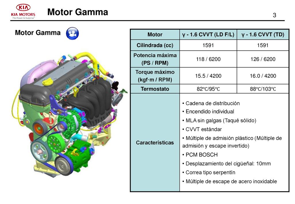 Motor Gamma Motor Gamma Motor γ CVVT (LD F/L) γ CVVT (TD)