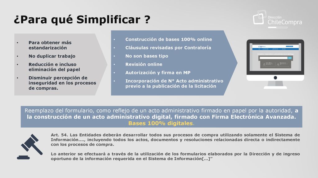 ¿Para qué Simplificar Construcción de bases 100% online. Cláusulas revisadas por Contraloría. No son bases tipo.