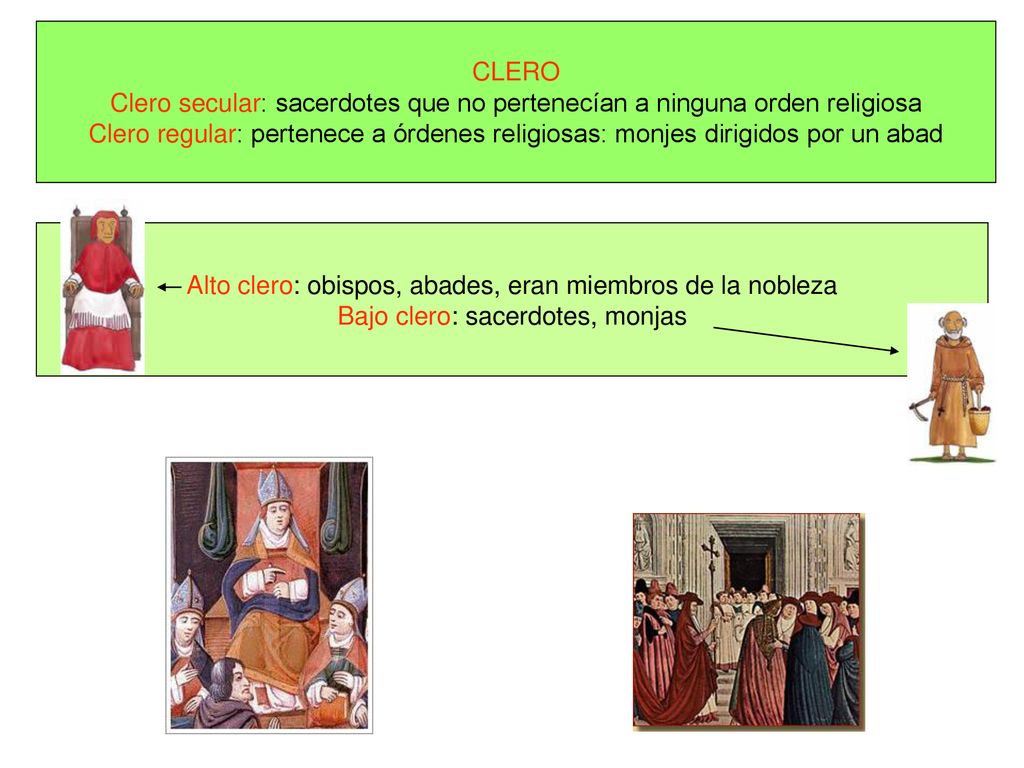 Clero secular: sacerdotes que no pertenecían a ninguna orden religiosa