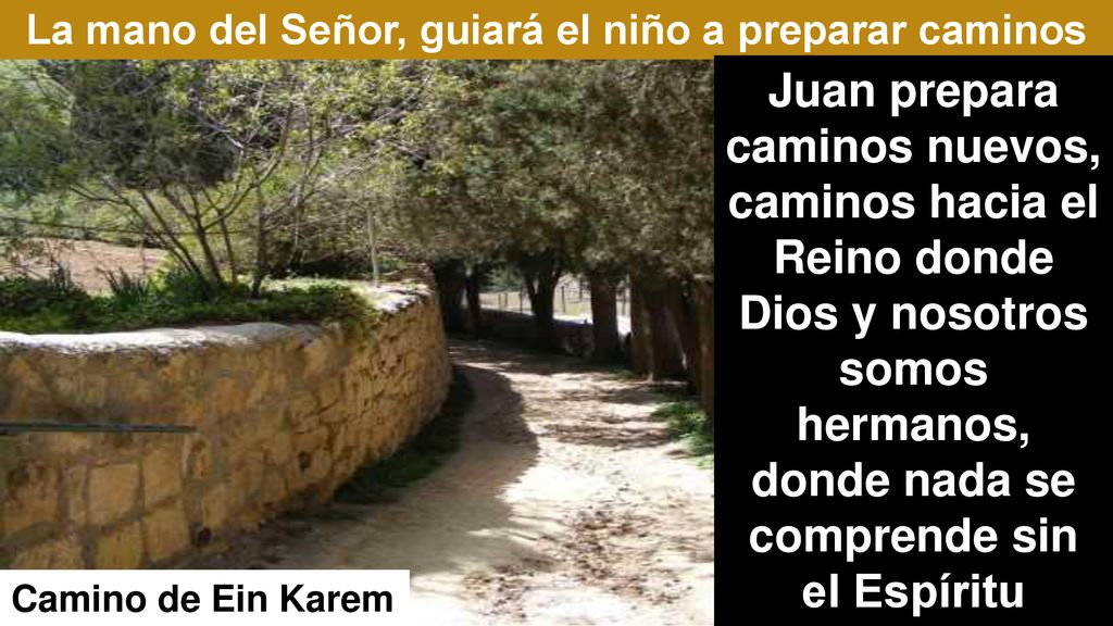 La mano del Señor, guiará el niño a preparar caminos