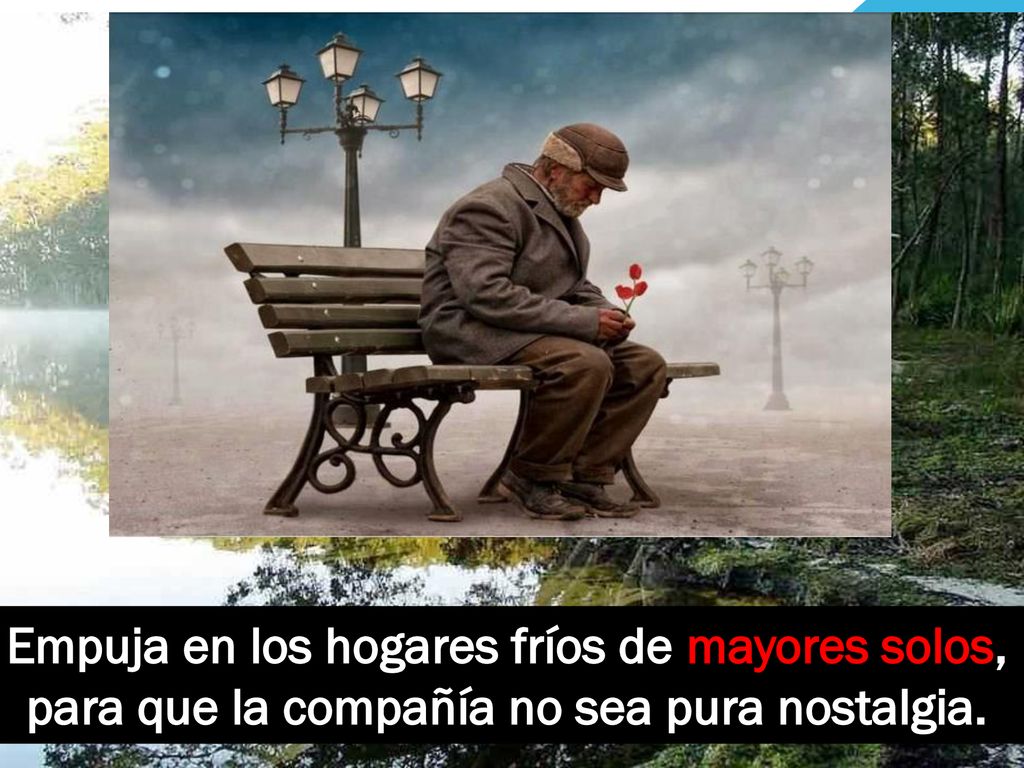Empuja en los hogares fríos de mayores solos, para que la compañía no sea pura nostalgia.