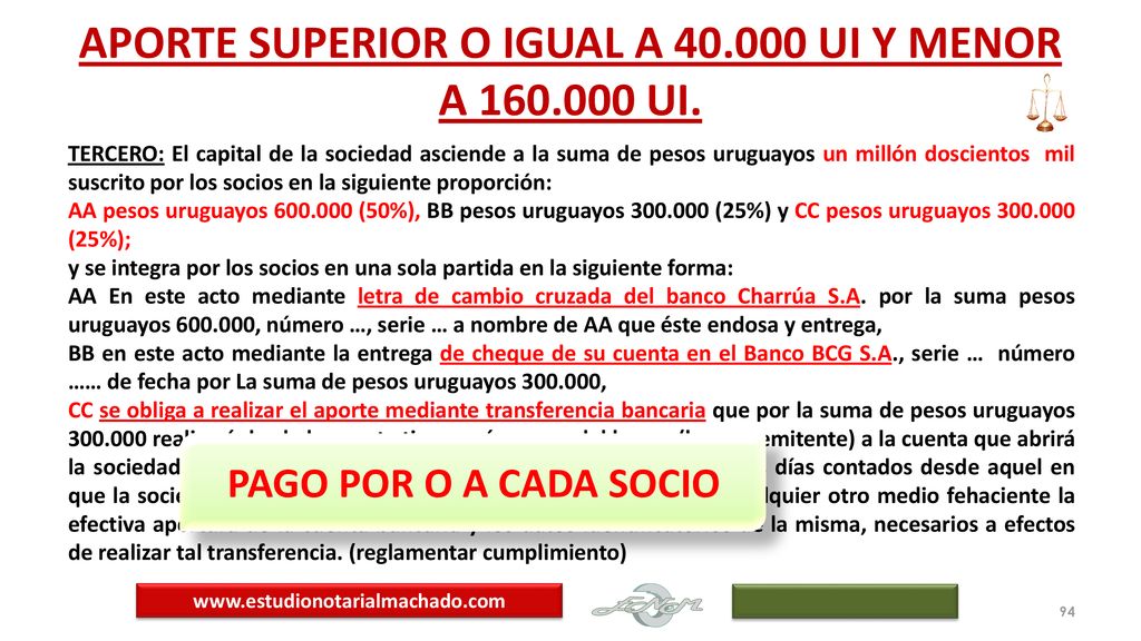 APORTE SUPERIOR O IGUAL A UI Y MENOR A UI.