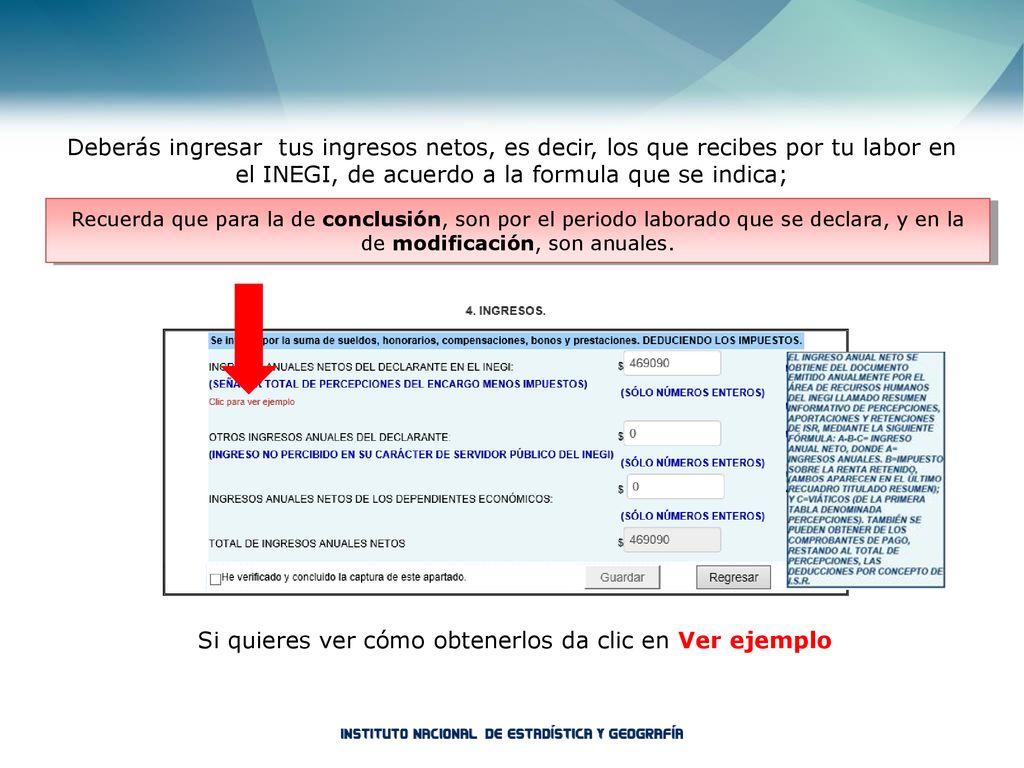 Si quieres ver cómo obtenerlos da clic en Ver ejemplo
