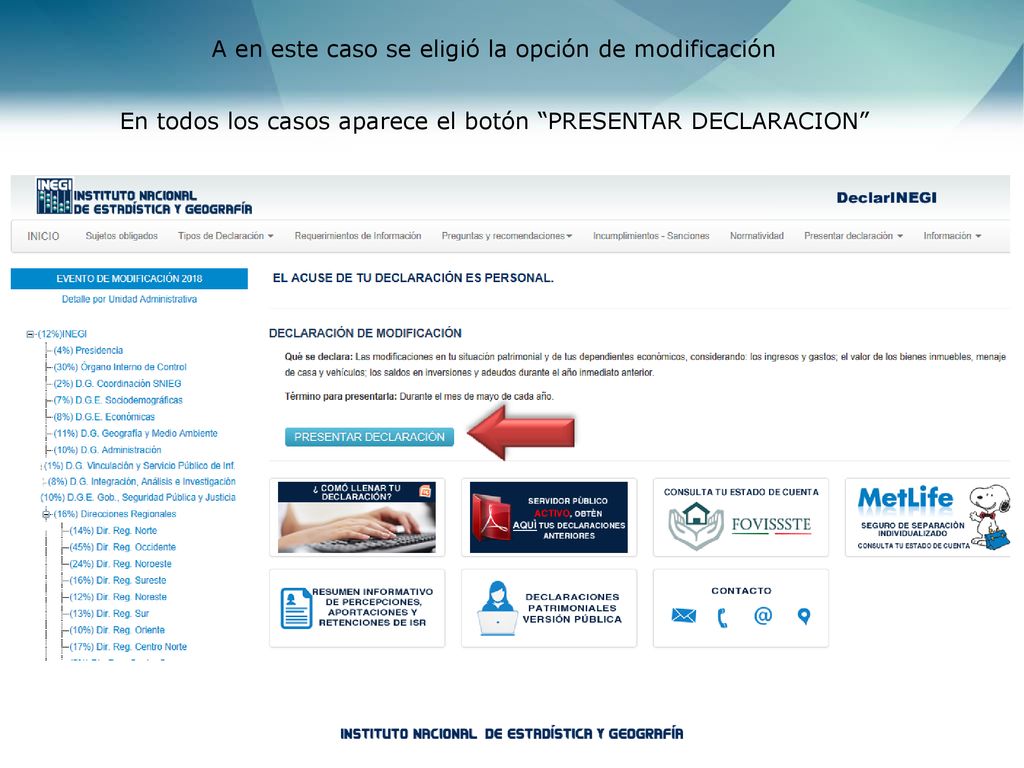 A en este caso se eligió la opción de modificación